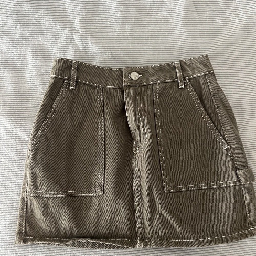 Pacsun Khaki Cargo Mini Skirt with Pockets